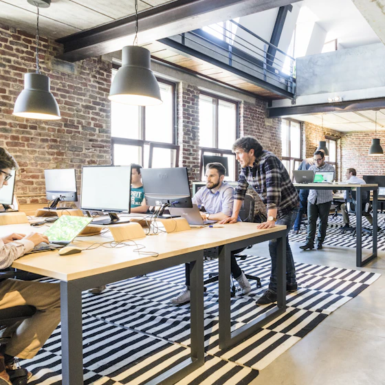 Working group in a planning meeting
