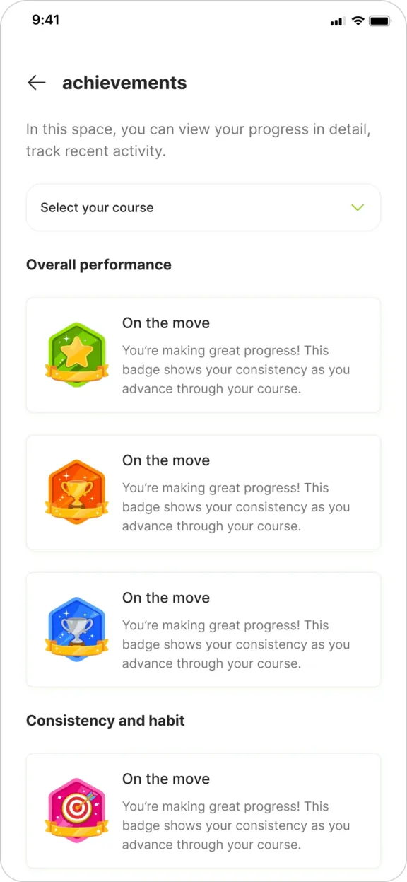 AcademyOS gamification rewards panel