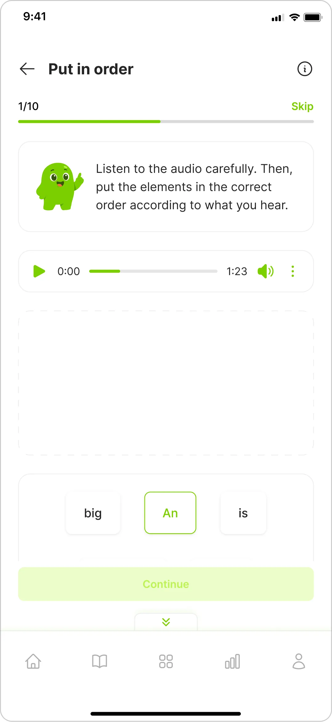 AcademyOS instant feedback view