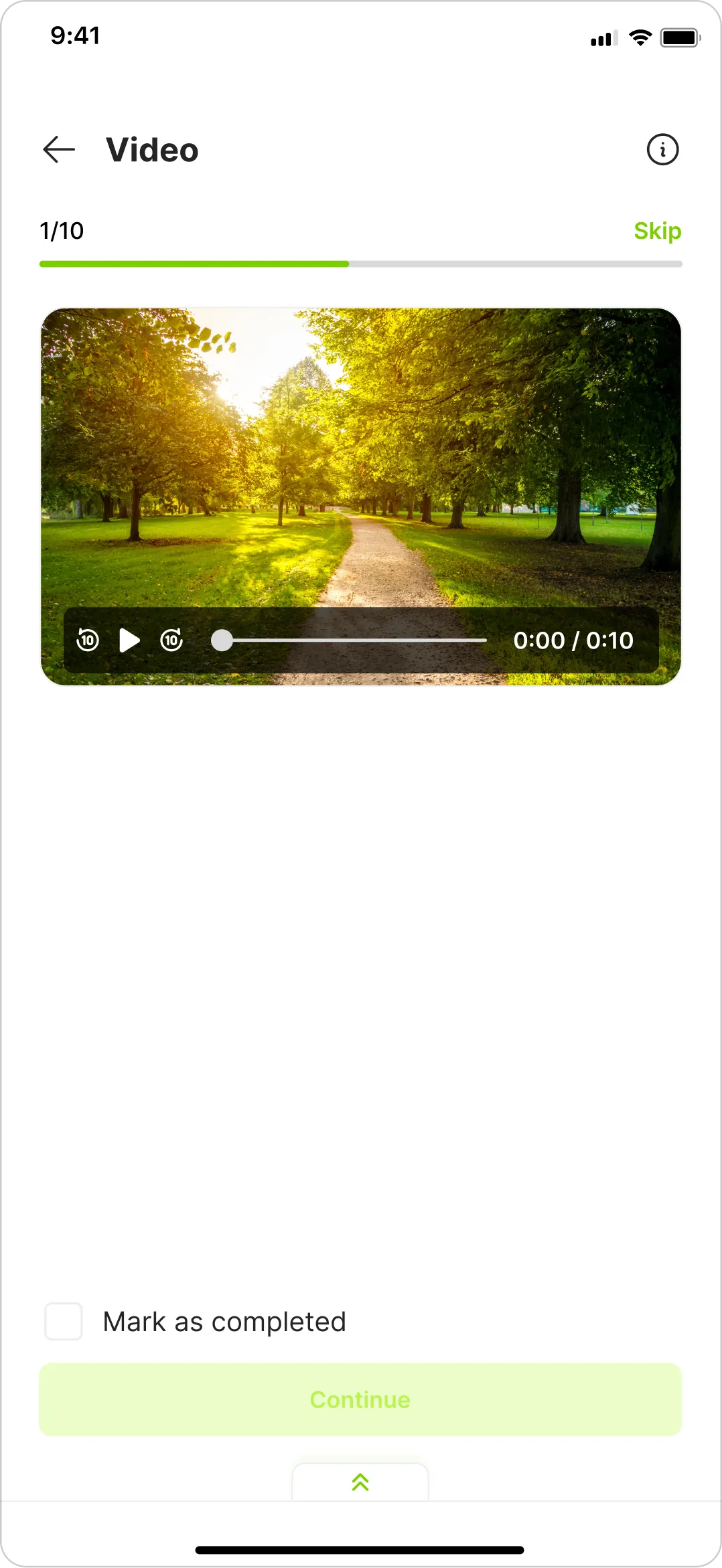 AcademyOS mobile catalog view