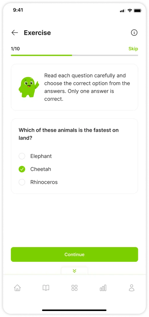 AcademyOS mobile learning flow